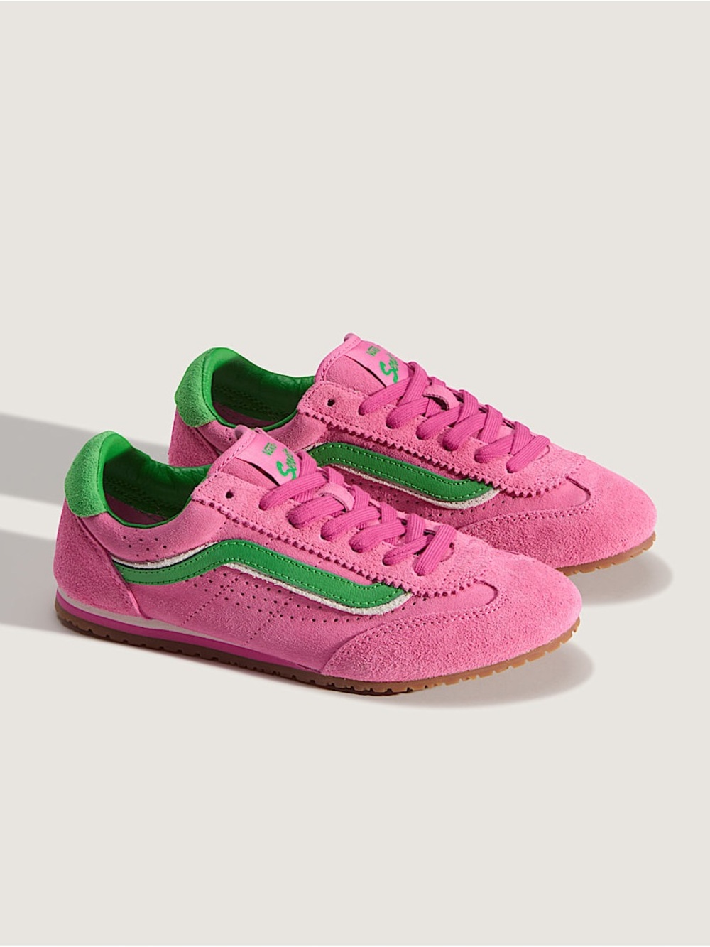 Vans Super Lowpro in Fizz Pink Bright Green NIB - Picture 2 of 8